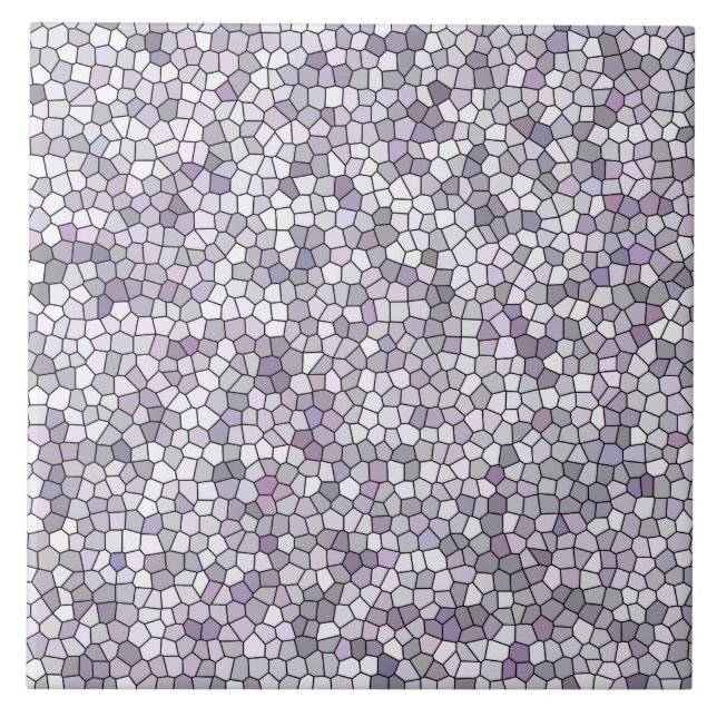 Azulejo Patrón de mosaico gris morado (Frente)