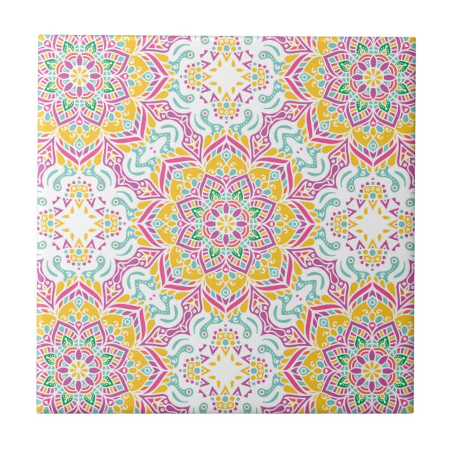 Azulejo Patrón de mosaico Mandala/Marroquí  (Frente)