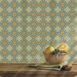 Azulejo Patrón de mosaico marroquí brillante de campo<br><div class="desc">Un patrón de mosaico marroquí con colores de campo brillan para transportarte a un pastizal donde hierbas y flores silvestres crecen maravillosamente.</div>