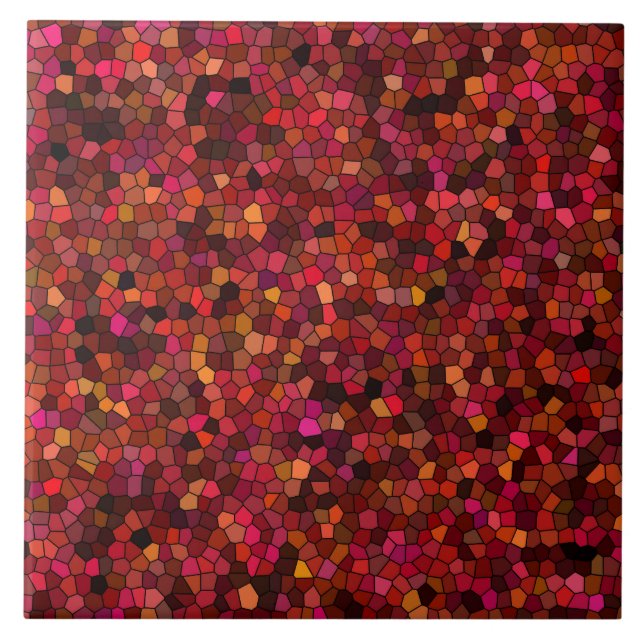 Azulejo Patrón de mosaico rojo (Frente)