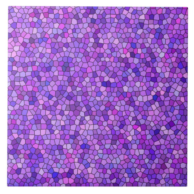 Azulejo Patrón de mosaico rosa púrpura (Frente)
