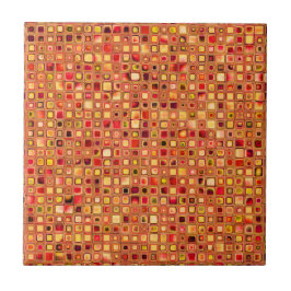 Azulejo Patrón de mosaico texturizado de 'Terracota' naran