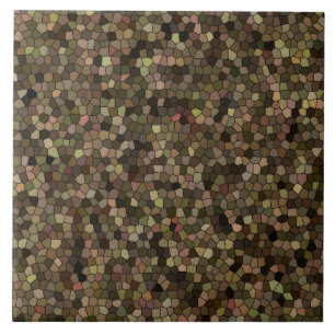 Azulejo Patrón de mosaico verde marrón