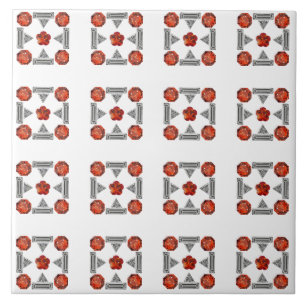 Azulejo Patrón de Naranja de diamantes