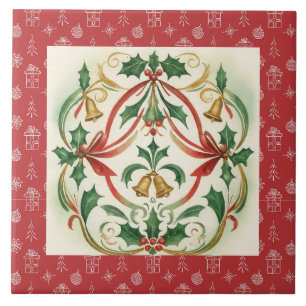 Azulejo Patrón de Navidades de época y belleza