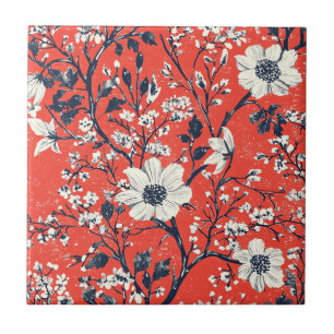 Azulejo Patrón de Navidades florales de Poinsettia (18)