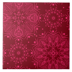 Azulejo Patrón de Navidades rojos