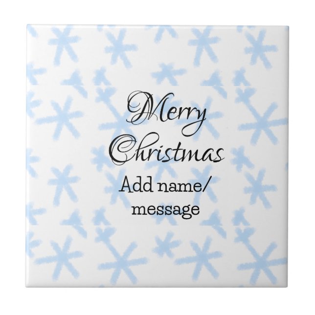 Azulejo Patrón de nieve del patrón de nieve de la nieve az (Frente)