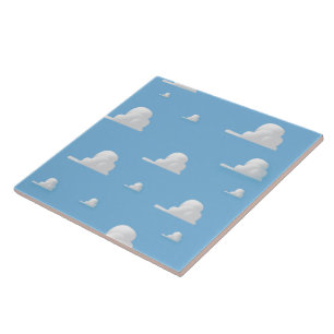 Azulejo Patrón de nube de dibujos animados lindo