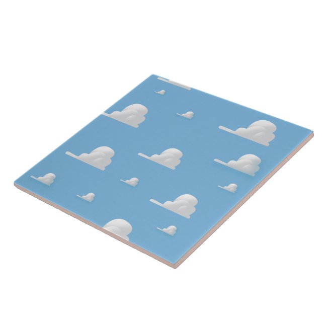 Azulejo Patrón de nube de dibujos animados lindo (Lado)