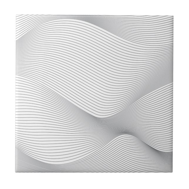 Azulejo Patrón de onda de movimiento moderno, simple, fres (Frente)