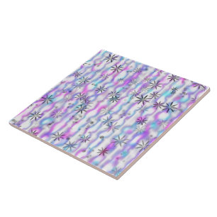 Azulejo Patrón de Ondas de Estallido de Estrellas Soñadora