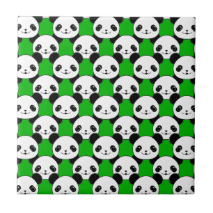 Azulejo Patrón de oso Kawaii Panda