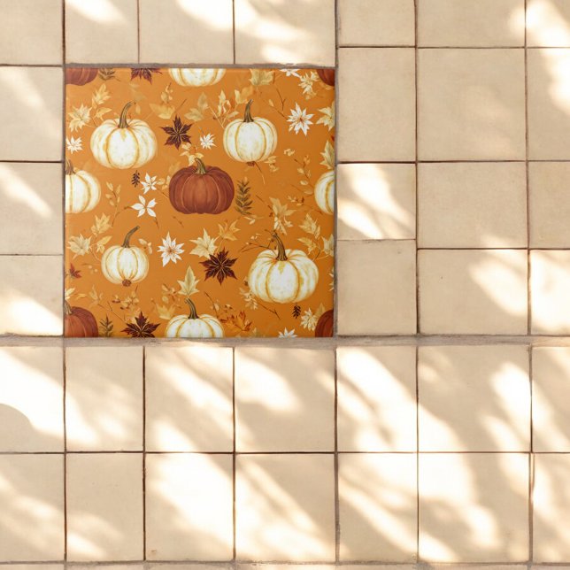 Azulejo Patrón de otoño y otoño de la calabaza marrón (Subido por el creador)