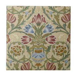 Azulejo Patrón de papel pintado floral Brocado de William