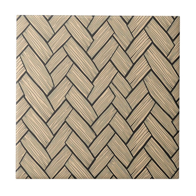 Azulejo Patrón de parquet de madera en espina de arenque (Frente)