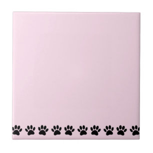 Azulejo Patrón de Pata de Perro Rosa Claro