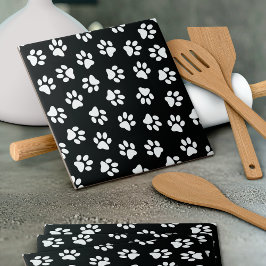 Azulejo Patrón De Patas, Patas De Perro, Patas Blancas