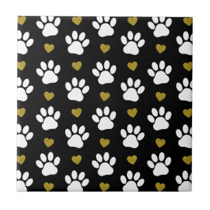 Azulejo Patrón De Patas, Patas De Perro, Patas Blancas, Co