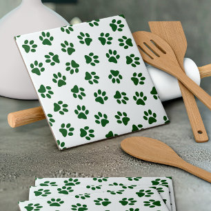 Azulejo Patrón De Paws, Paws De Perro, Papas Verdes