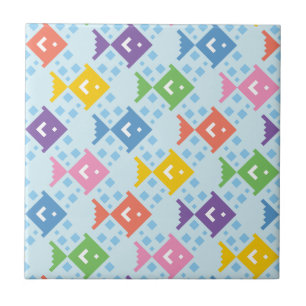 Azulejo Patrón de peces oceánicos coloridos