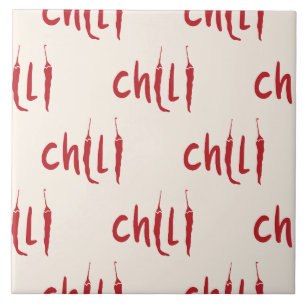 Azulejo Patrón de Peppers para Chili Rojo