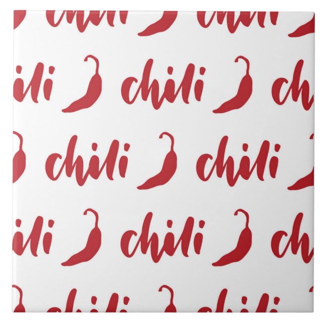 Azulejo Patrón de Peppers para Chili Rojo (Frente)