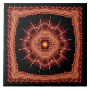 Azulejo Patrón de picor místico fractal