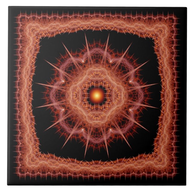 Azulejo Patrón de picor místico fractal (Frente)