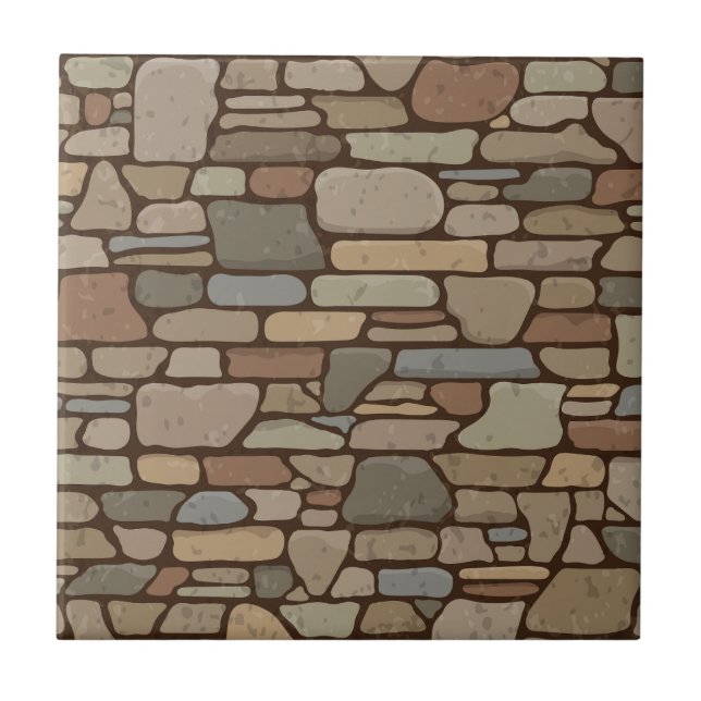 Azulejo Patrón de piedra estilo naturaleza elegante y mode (Frente)