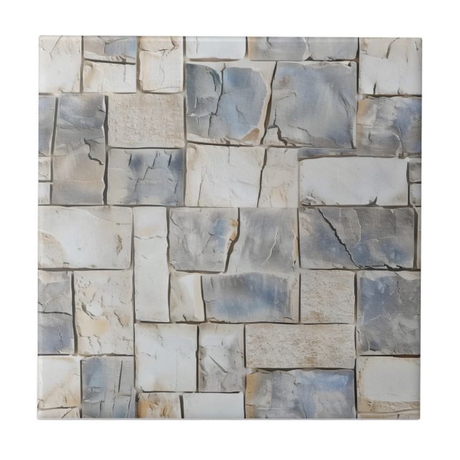 Azulejo Patrón de Piedra Gris (Frente)