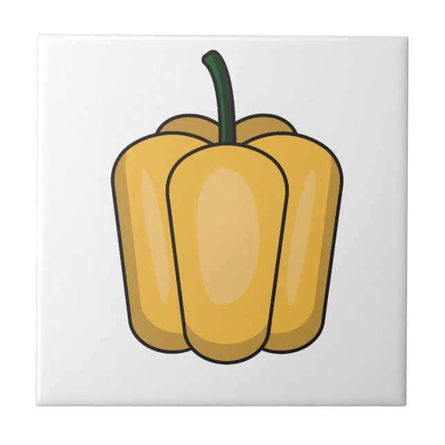 Azulejo Patrón de pimienta dulce de verduras cortas (Frente)