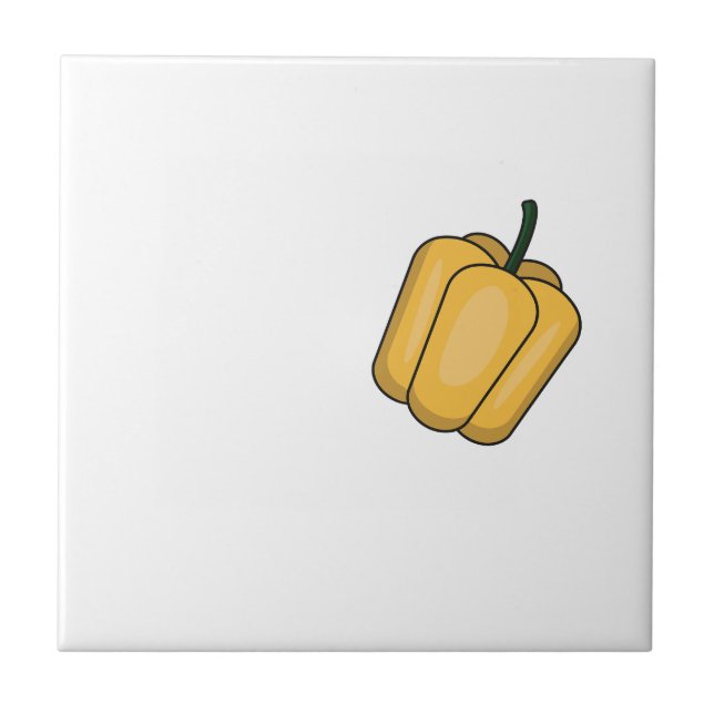 Azulejo Patrón de pimiento dulce de verduras lindas  (Frente)