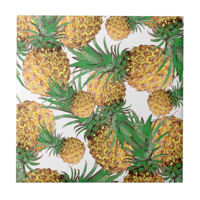 Azulejo Patrón de Piña Tropical Delicioso (Frente)