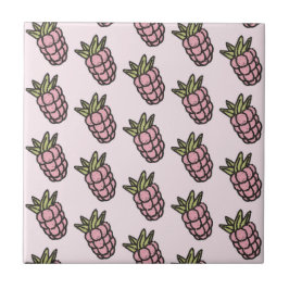 Azulejo Patrón de piña Y2K Retro Funky