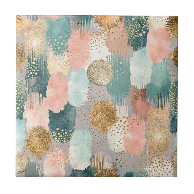 Azulejo Patrón de pincel vertical vibrante (2) (Frente)