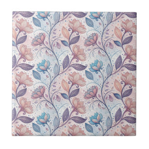 Azulejo Patrón de Pintura Abstracta de Acuarela Floral Pas