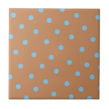 Patrón de polkadot de color azul marrón