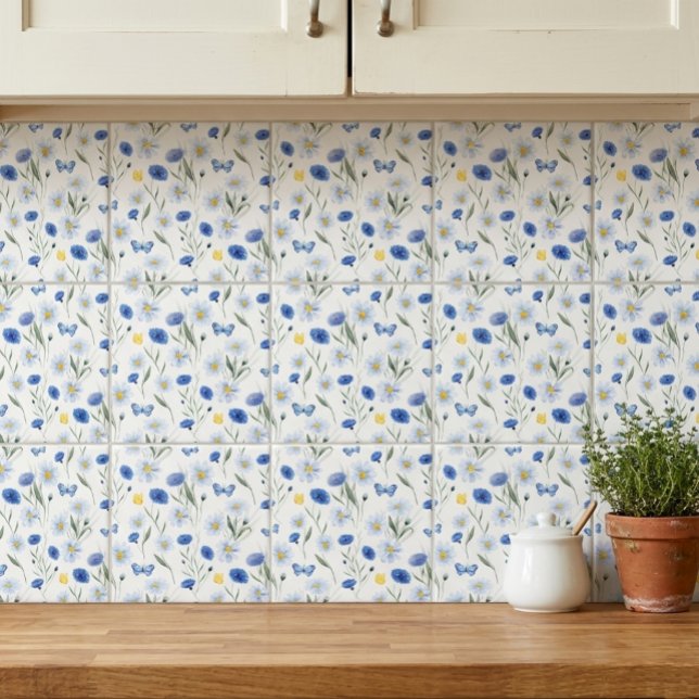 Azulejo Patrón de prado de flores silvestres de acuarela a (Subido por el creador)