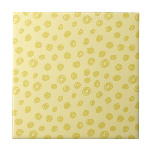 Azulejo Patrón de punto amarillo (Frente)