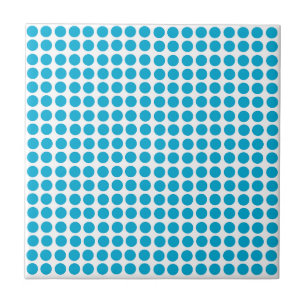 Azulejo Patrón de puntos azules sobre blanco 