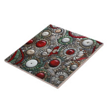 Patrón de puntos de Navidades rojos y blancos