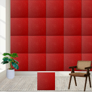 Azulejo Patrón de puntos rojos y dorados de los navidades