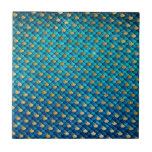 Azulejo Patrón de Purpurina Blue Gold de la Marina de cola<br><div class="desc">Patrón de Purpurina Blue Gold de la Marina de cola azul</div>