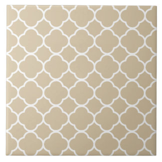 Azulejo Patrón de quatrefoil Beige neutro