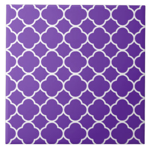 Azulejo Patrón de quatrefoil púrpura