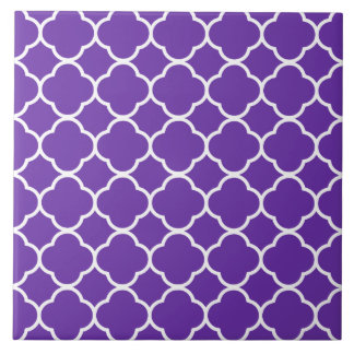 Azulejo Patrón de quatrefoil púrpura
