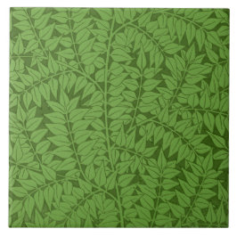 Azulejo Patrón de rama verde (Arte de la selva) (William M