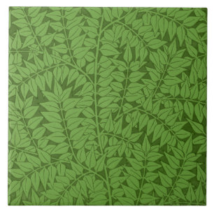 Azulejo Patrón de rama verde (Arte de la selva) (William M