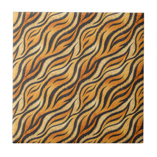Azulejo Patrón de raya de tigre audaz – Impresión de anima